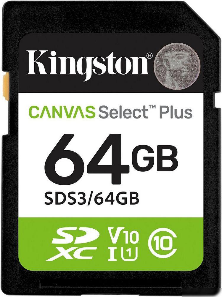 Карта памяти Kingston Canvas Select Plus SDXC 64GB SDS3/64GB, фото 1