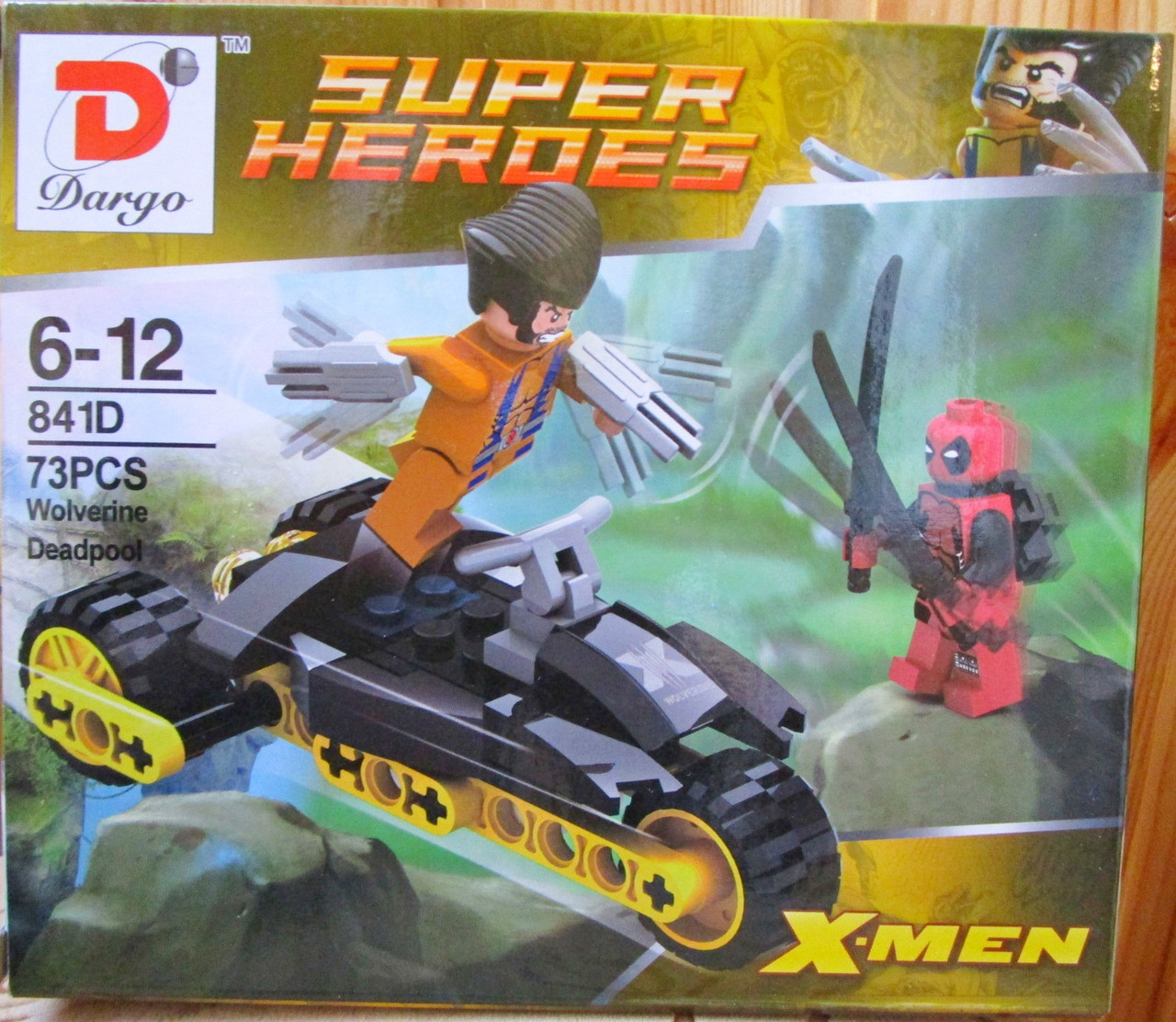 Конструктор SUPER HEROES дедпул и росомаха на мотоцикле - фото 1 - id-p35819934