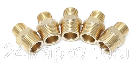 FORSAGE Соединитель резьбовой наруж. резьба 1/2"x1/2", к-т 5шт. Forsage F-MM08/08K, фото 2