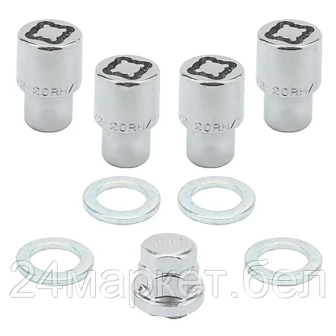 FORSAGE Набор секретных гаек на колесные диски 1/2"RH 5пр. Forsage F-643205, фото 2