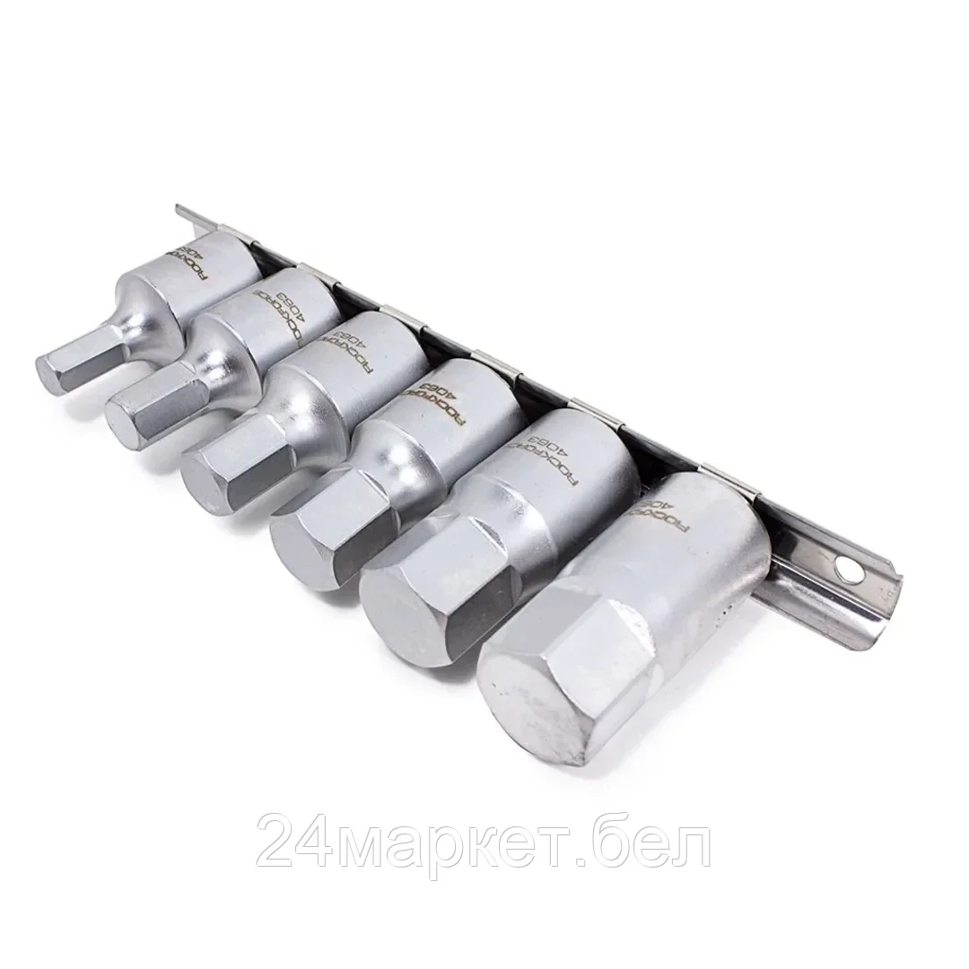 Rock FORCE Набор головок 6-гранных для маслосливных пробок, 6пр., 1/2"(8,10,12,14,17,19мм) Rock FORCE RF-4063