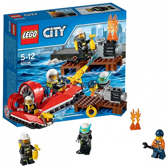 Конструктор Лего 60106 Набор для начинающих "Пожарная охрана" lego city, фото 1