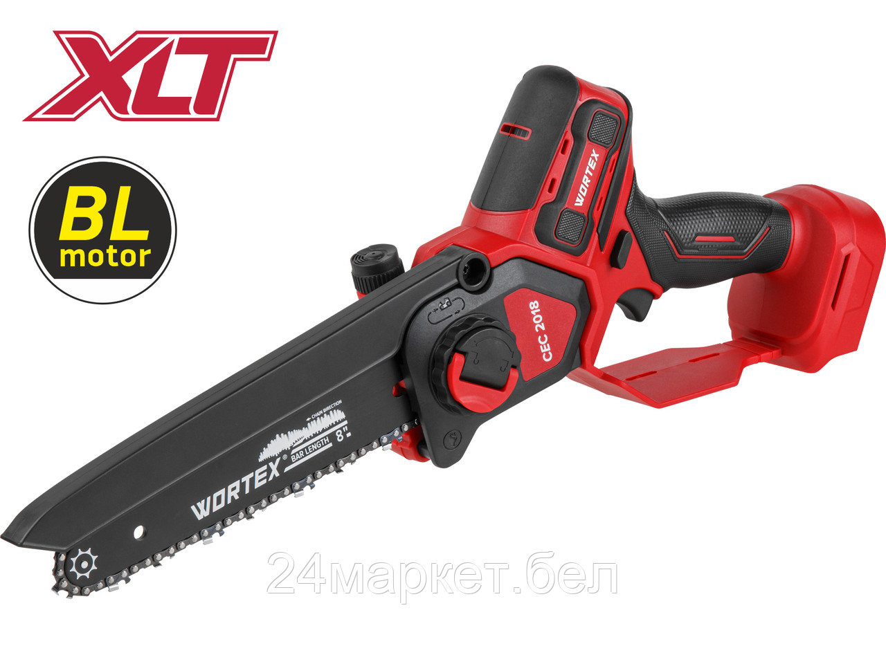 Аккум. мини-пила WORTEX CEC 2018 в кор. ALL1 XLT SOLO БЕСЩЕТ., 18 В, 20 см (шина 20 см (8"), 1/4", 1.3 мм)