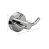 Крючок двойной GFmark на круглом основании, цвет ХРОМ 79114, фото 2