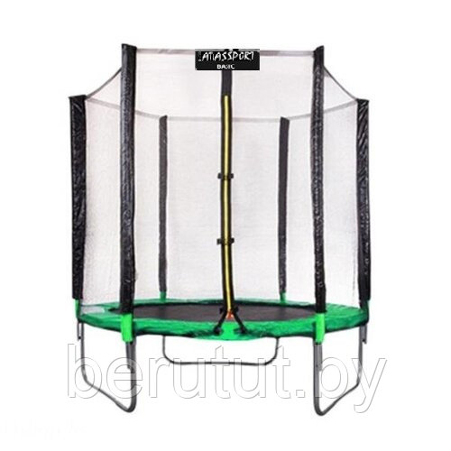 Батут с сеткой Atlas Sport 183 см 6ft зелёный