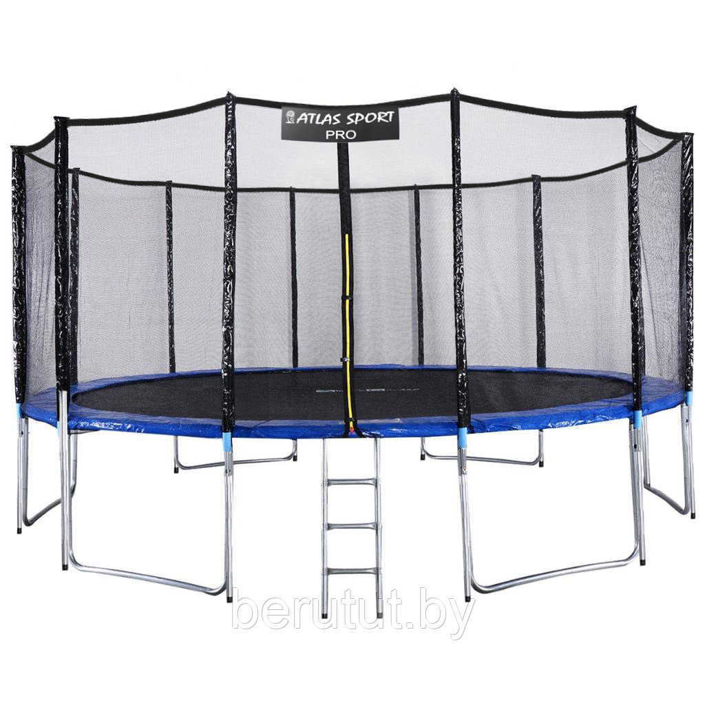 Батут с сеткой Atlas Sport 490 см (16ft) PRO с лестницей