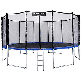 Батут с сеткой Atlas Sport 490 см (16ft) PRO с лестницей