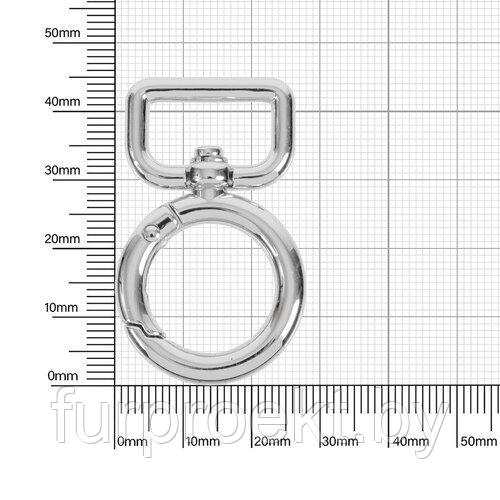Карабин 7948 18 мм никель полир выс кач ( усилен кольцом)