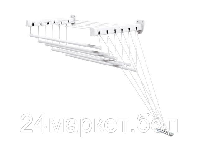 PERFECTO LINEA Беларусь Сушилка для белья стеновая стальная 1,0 м, 6 стержней, белая, PERFECTO LINEA (6