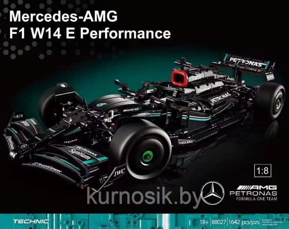 Конструктор Гоночная машина Mercedes-AMG F1 W14 E Performance 1642 детали 100060