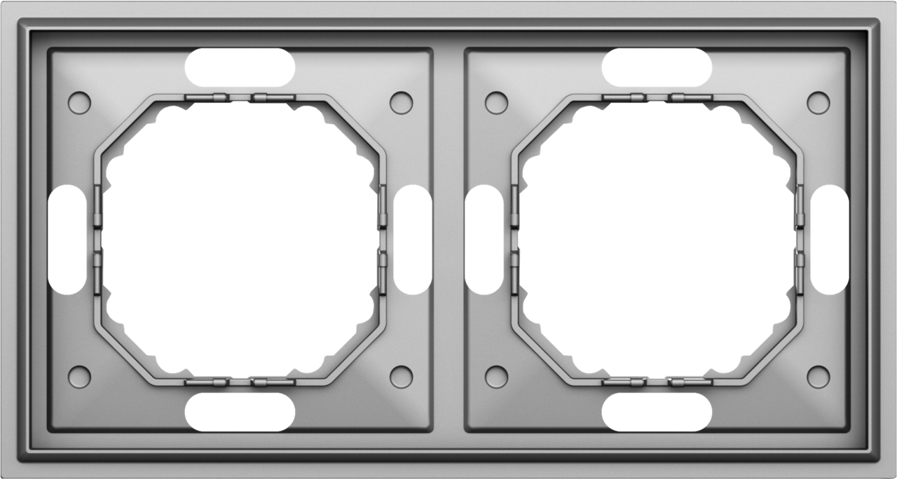 Рамка 2-я,  сталь,  серия S08