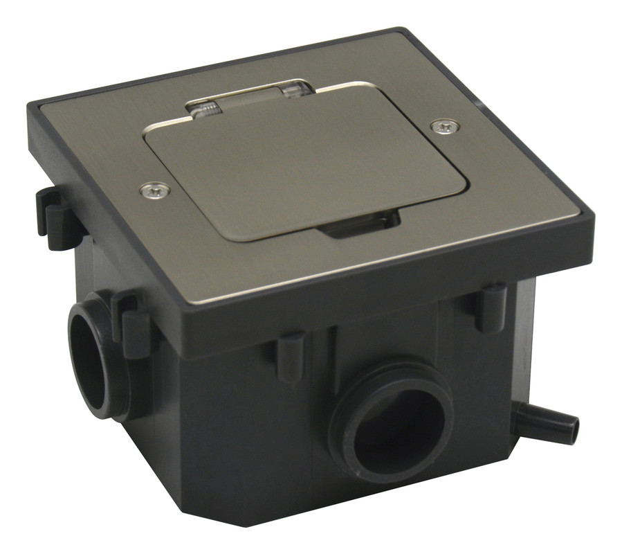 Лючок Surface 2 мод. (1 мод. 45х45 мм.),  никель,  IP44,  (с уст. набором)