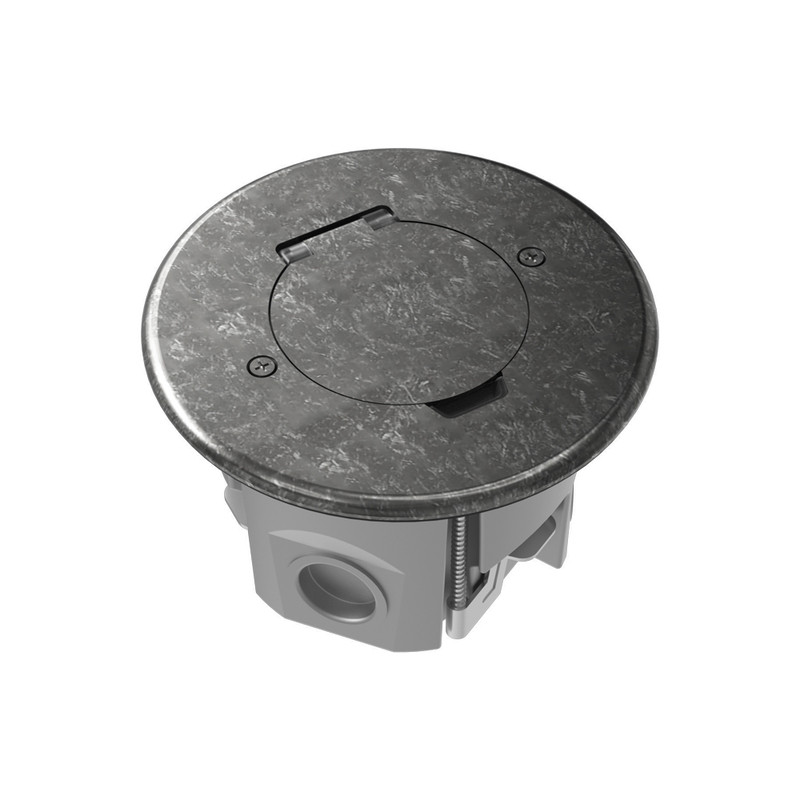 Лючок Surface 2 мод. (1 мод. 45х45 мм.),   круглый,  круглая крышка,  оцинкованная сталь,  IP44,  (с уст.