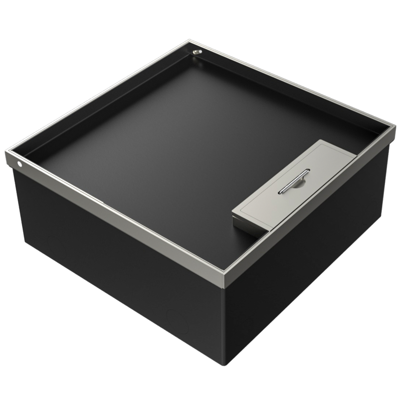 Лючок в пол 24 мод. (12 мод. 45х45 мм.),  металл