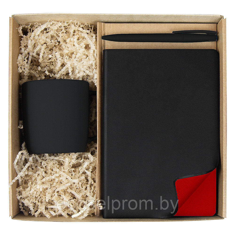 Набор подарочный Solution Prestige Trio ( ежедневник Flexy Latte Soft Touch Black Edition Color, кружка Casa