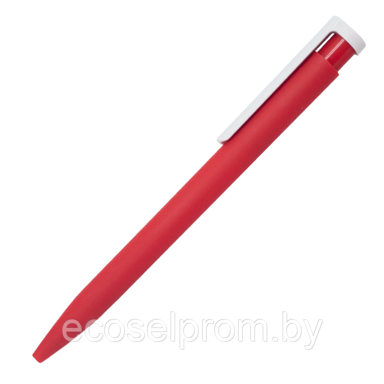 Ручка шариковая Stanley, пластик, софт тач, красная/белая