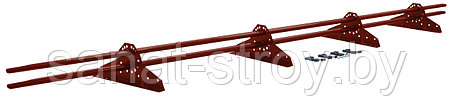 Снегозадержатель трубчатый Grand Line  3м RAL 3009 Оксидно-красный, фото 2