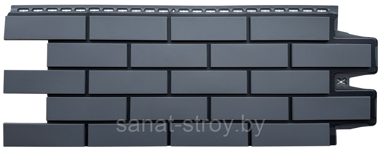 Фасадная панель Grand Line Клинкерный кирпич Design  (шов RAL 9005) Графит