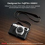 Чехол SmallRig Leather Half Case Kit для Fujifilm X100VI Чёрный, фото 3