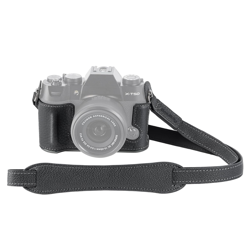 Чехол SmallRig Leather Half Case Kit для Fujifilm X-T50 Чёрный