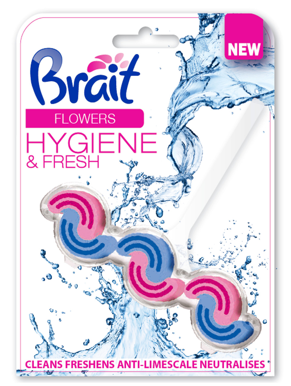 Туалетный блок BRAIT "FLOWERS HYCIENE & FRESH" 2-PHASE