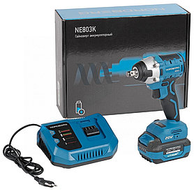 NORDBERG NE803K Гайковерт аккумуляторный, 1/2", 20В, 300Нм с 4A акк. и зар. уст-вом 4A, в мешке
