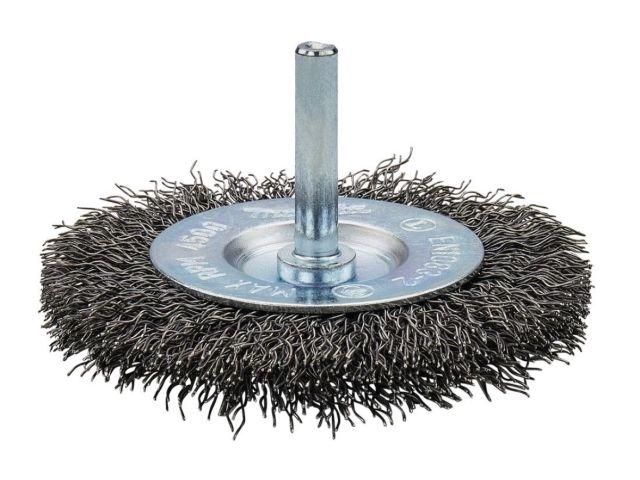 Щетка д/дрели дисковая 50 мм, толщина проволоки 0.3 мм, гофрированная, металл, 6 мм MAKITA