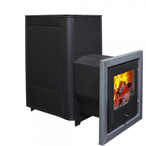 Печь для бани Варвара Мини удлиненная топка со стеклом