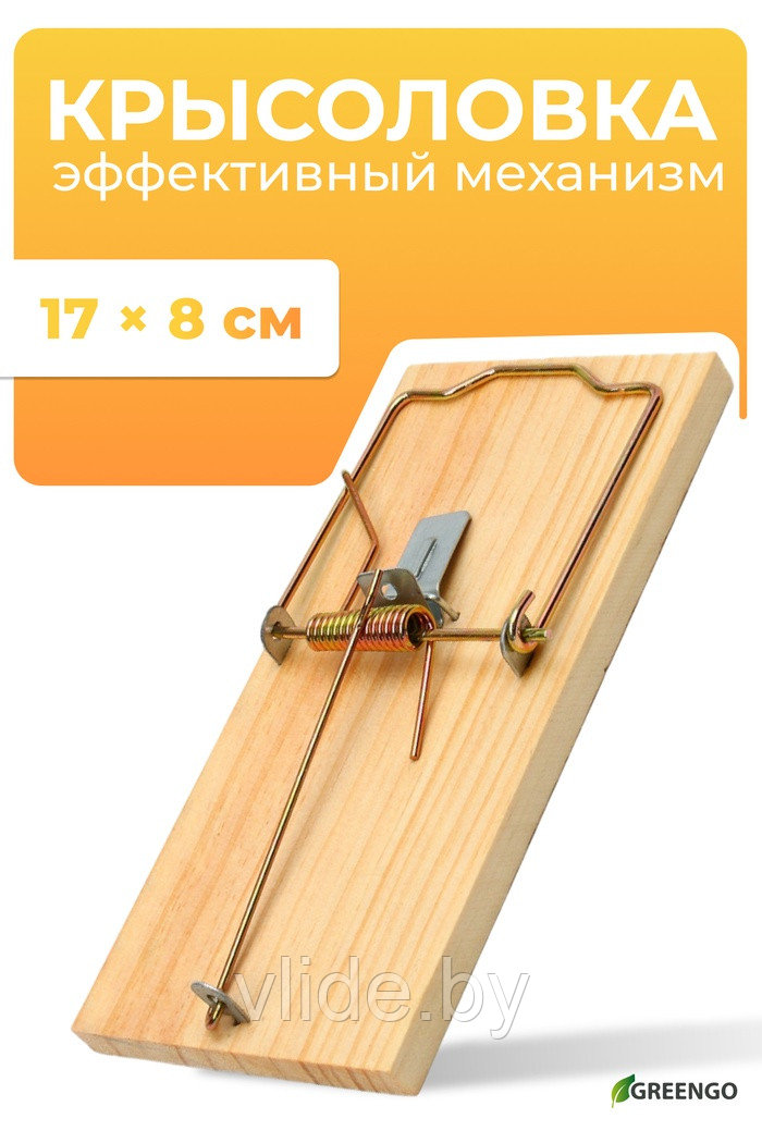 Крысоловка, 17×8 см, дерево, Greengo