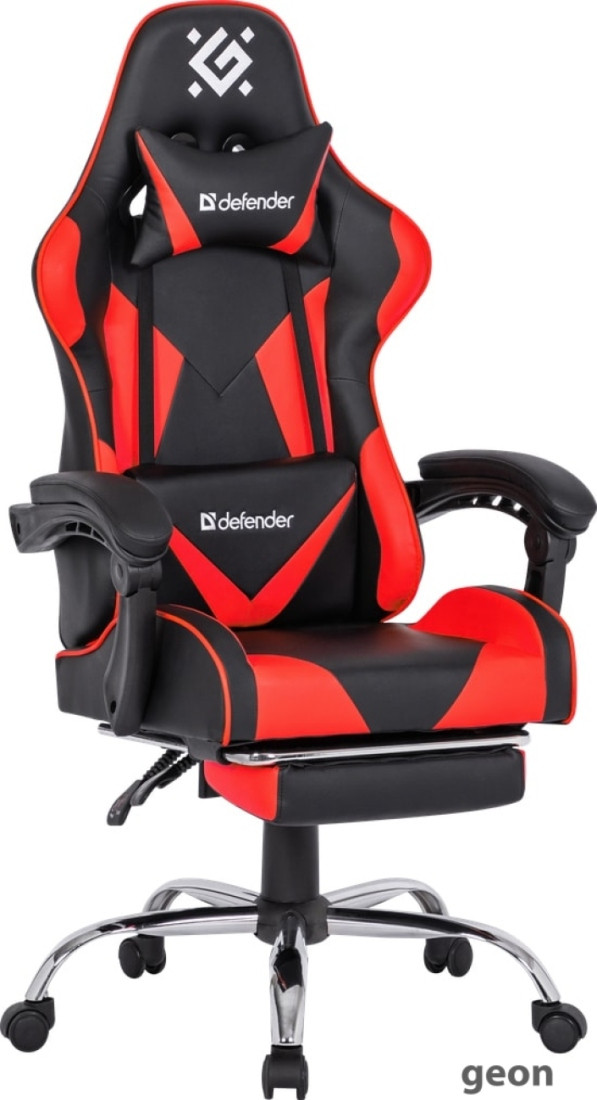 Кресло Defender Pilot (черный/красный)