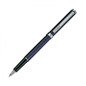 Синяя металлическая ручка-роллер Delgado с серебристой  фурнитурой