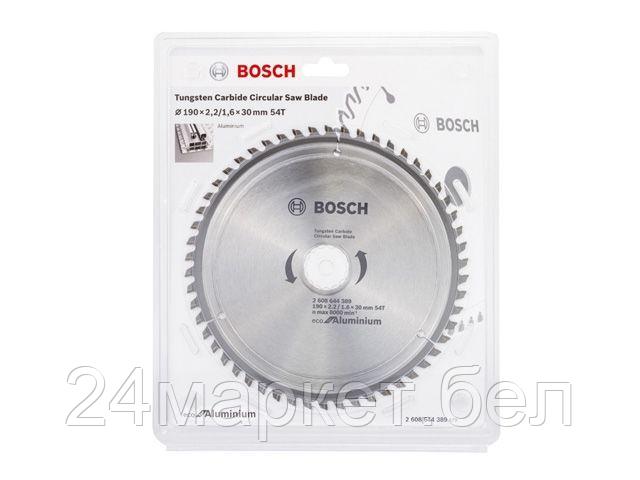 BOSCH Китай Диск пильный 190х30 мм 54 зуб. универсальный ECO ALUMINIUM BOSCH (твердоспл. зуб)