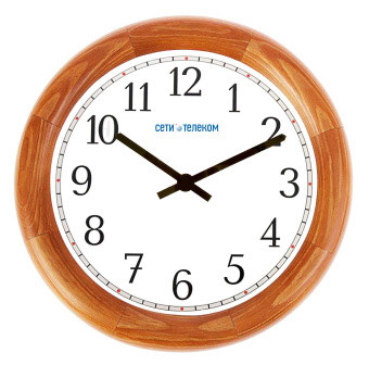ВЧС Д (ВЧ-Д) Вторичные стрелочные часы, диаметр 400 мм, натуральное дерево