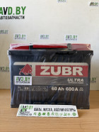 Автомобильный аккумулятор Zubr Ultra 60A/h 500A