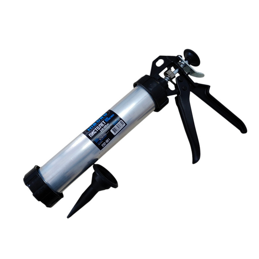 Пистолет для герметика закрытый алюминиевый корп ус, 310-320мл, 42х22х65мм - Y-232-001