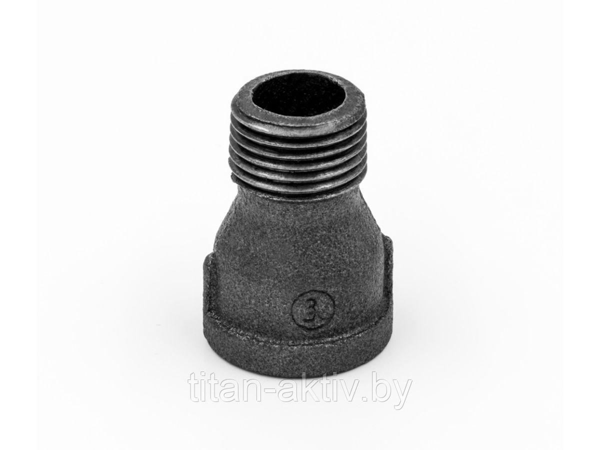 Переход 1 1/2" х 1 1/4" вн.-нар. чугун черн., AV Engineering