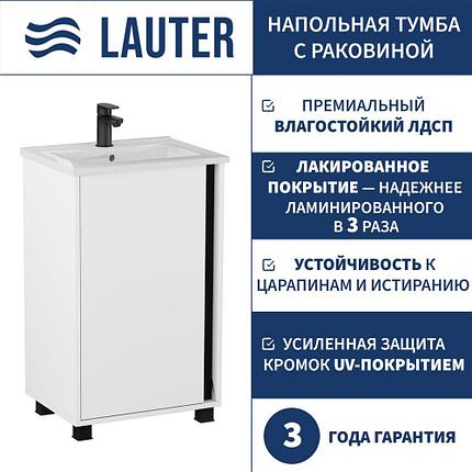 Lauter Тумба под умывальник Nika 49 (белый/черный), фото 2