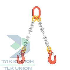 Строп цепной двухветвевой 2СЦ, класс Т8, крюки с предохранителем и вилочным соединением SALKH20, 17т, 10м,