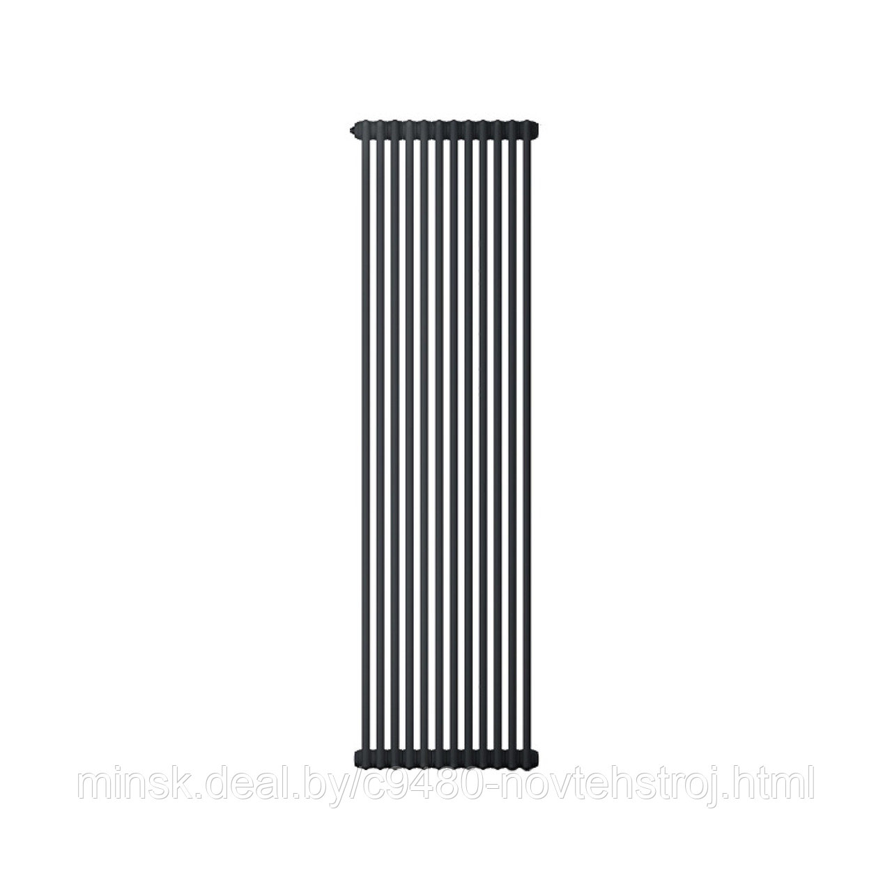 Радиатор труб. Zehnder Charleston 2180, 04 сек.1/2 бок.подк. RAL9005matt (9205) (кроншт.в компл)