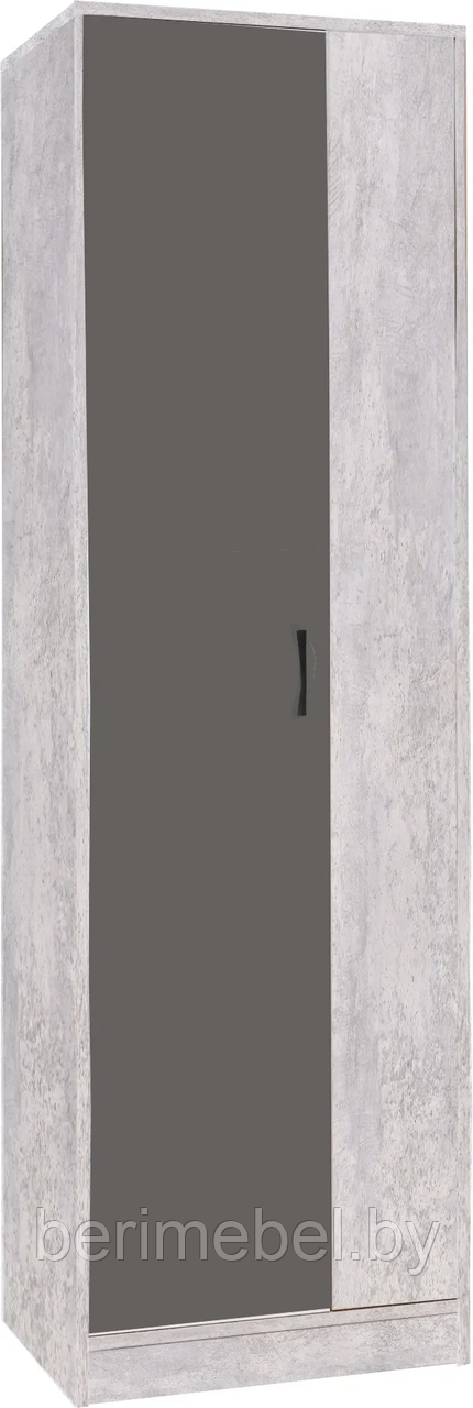 Шкаф  Порто-1 бетон/антрацит 60х35х200 см МЕБЕЛЬ-КЛАСС