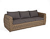 "Кальяри" диван из искусственного ротанга (гиацинт) трехместный, цвет соломенный, фото 4