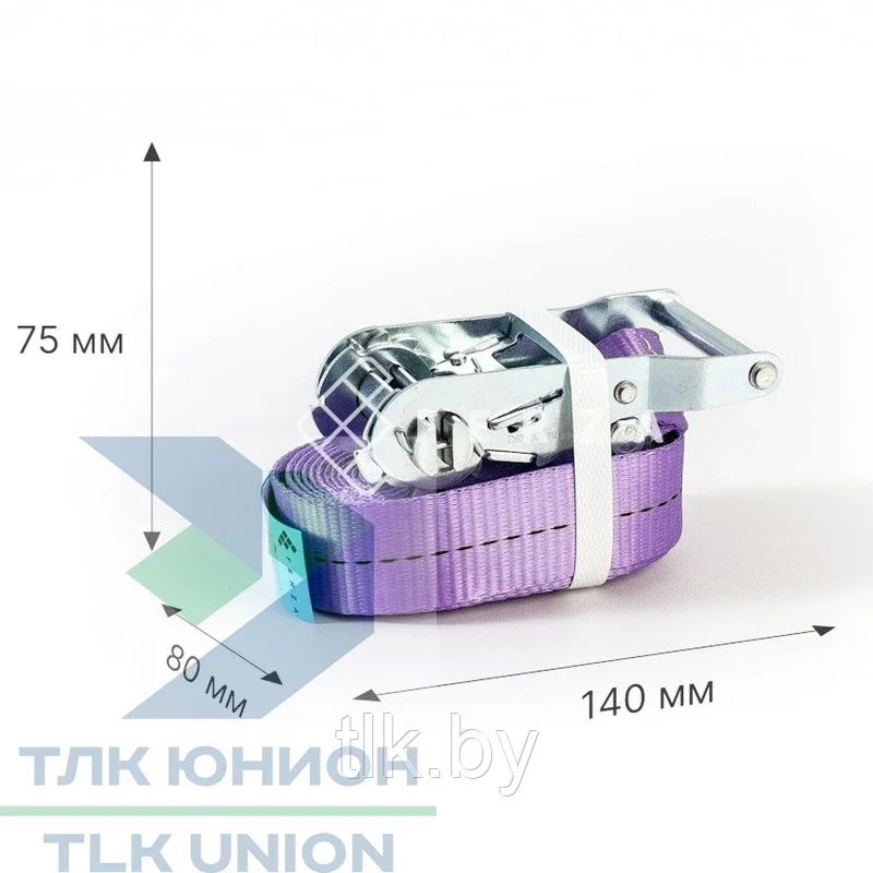 Стяжной ремень Ferza D2000, LC 2000 daN, кольцевой, стальная ручка, 35мм, 3м, Ferza FZSF0302KK