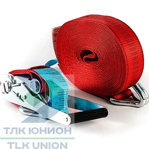Стяжной ремень Ferza D5000, LC 2500/5000 daN, двойные крюки, 50мм, 8м, Ferza FZSF082C00, фото 2