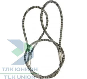 Строп канатный петлевой СКП, опрессовка, d-16,5 мм ГОСТ 2688, 2,5т, 7м, РОМЕК, фото 2