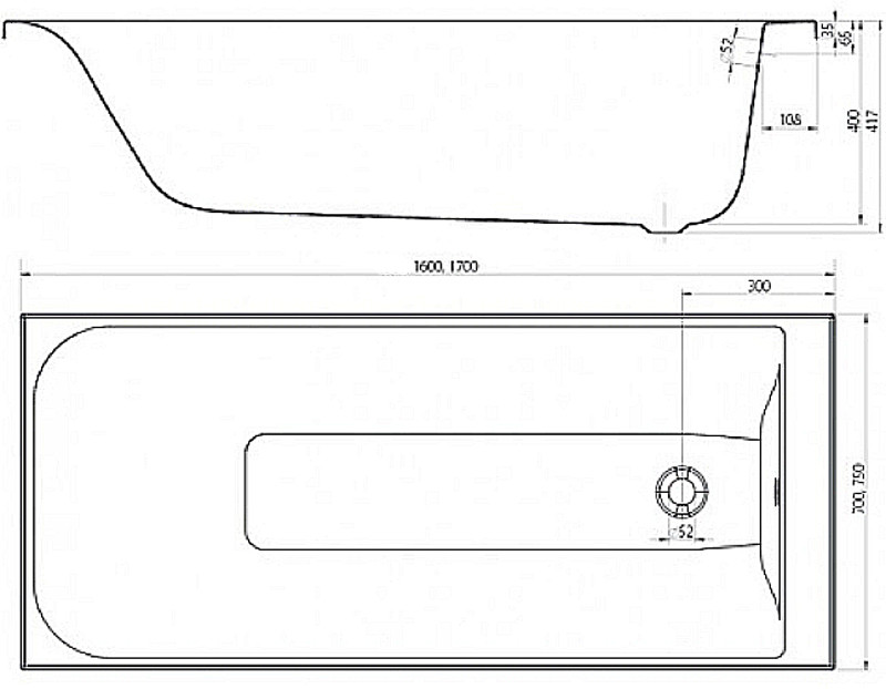 Ванна Фортуна 150х70 - фото 4 - id-p36177970