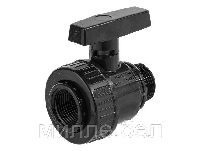 Кран шар. 3/4" вн.-нар., AV Engineering (Полипропилен, макс.  16 бар, макс.  40 °С)