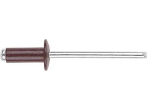 Заклепка вытяжная 4.8х12 мм алюминий/сталь, RAL 3009 (500 шт в карт. уп.) STARFIX (Цвет оксидно-красный)