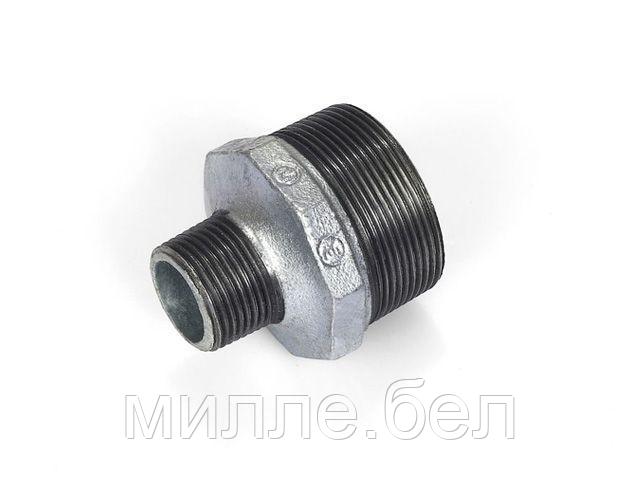 Ниппель ред. 1 1/2" х 1 1/4" нар.-нар. чугун оцинк., AV Engineering