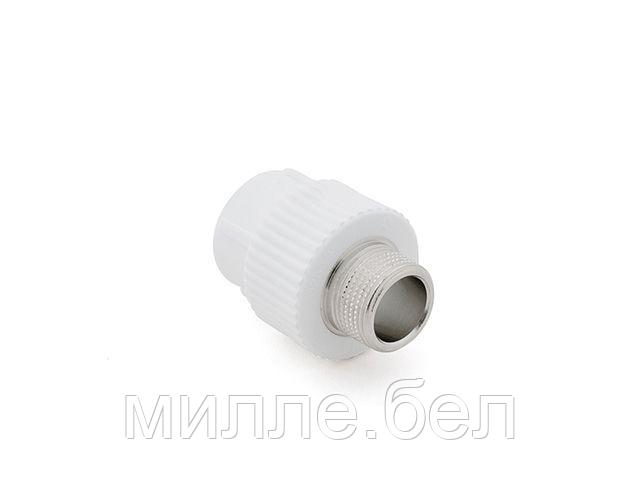 Ниппель ПП комб. нар. 63х2", бел. РТП (Муфта с наружной резьбой) (РосТурПласт)