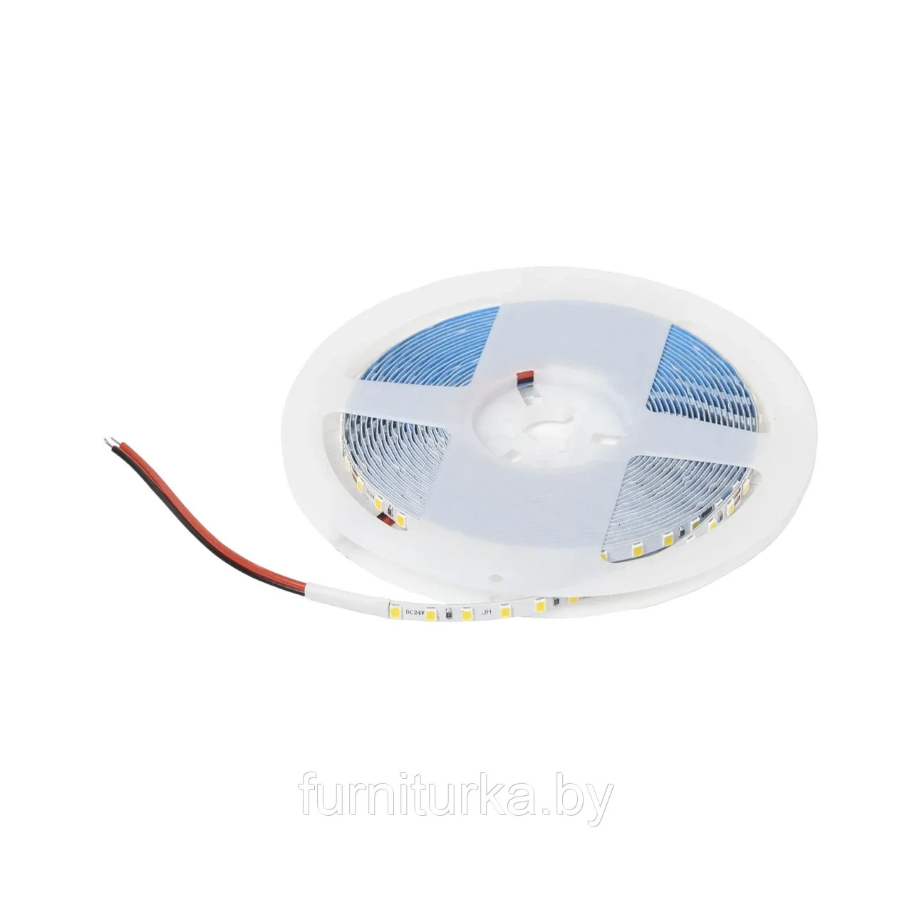 Лента светодиодная - 9,6W/m, 24V, 5мм узкая, 2835, 120 д/м, IP20, нейтральный белый (4000K), CRI>80, 1100 Lm,
